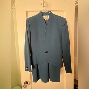 Saville Petites Wool Vintage Skirt Suit Made in USA